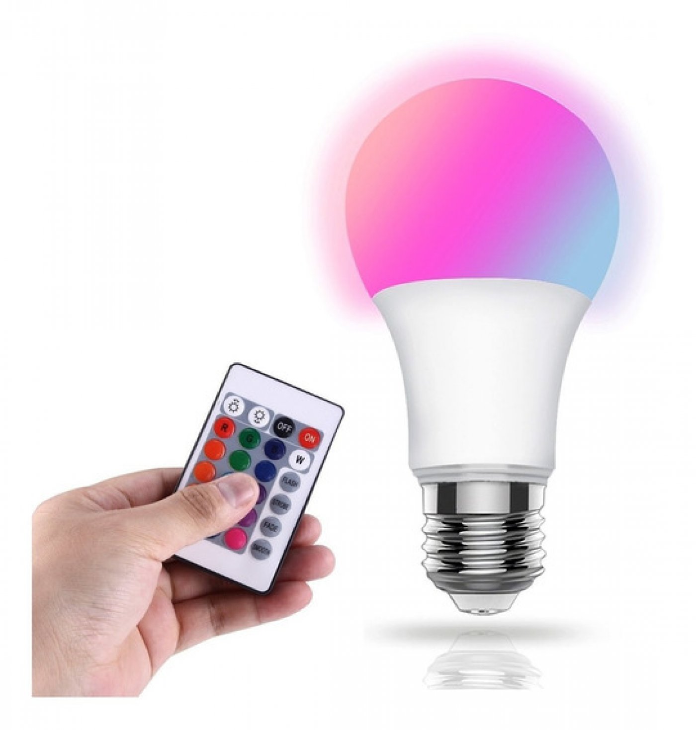 LAMPARA LED MULTICOLOR CON CONTROL 10W