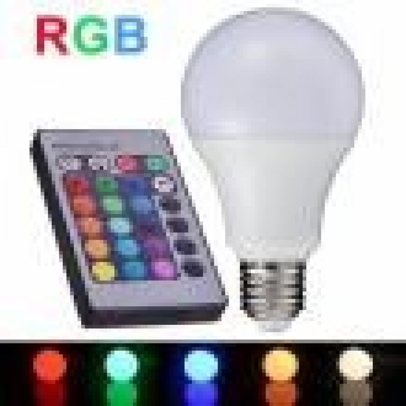 Lampara de LED RGB Bulbo con control 10KWw