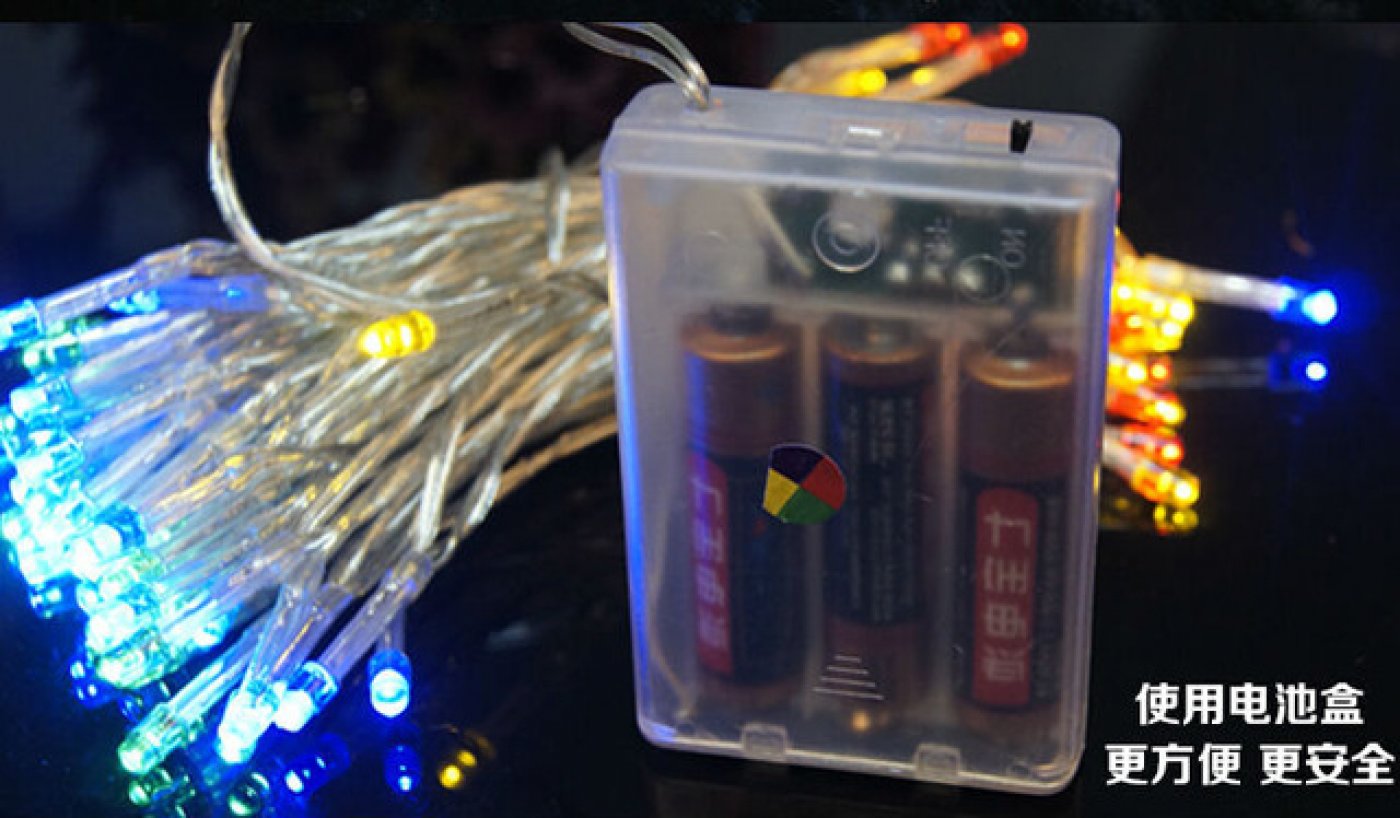 LUZ NAVIDEÑA DE LED A PILAS