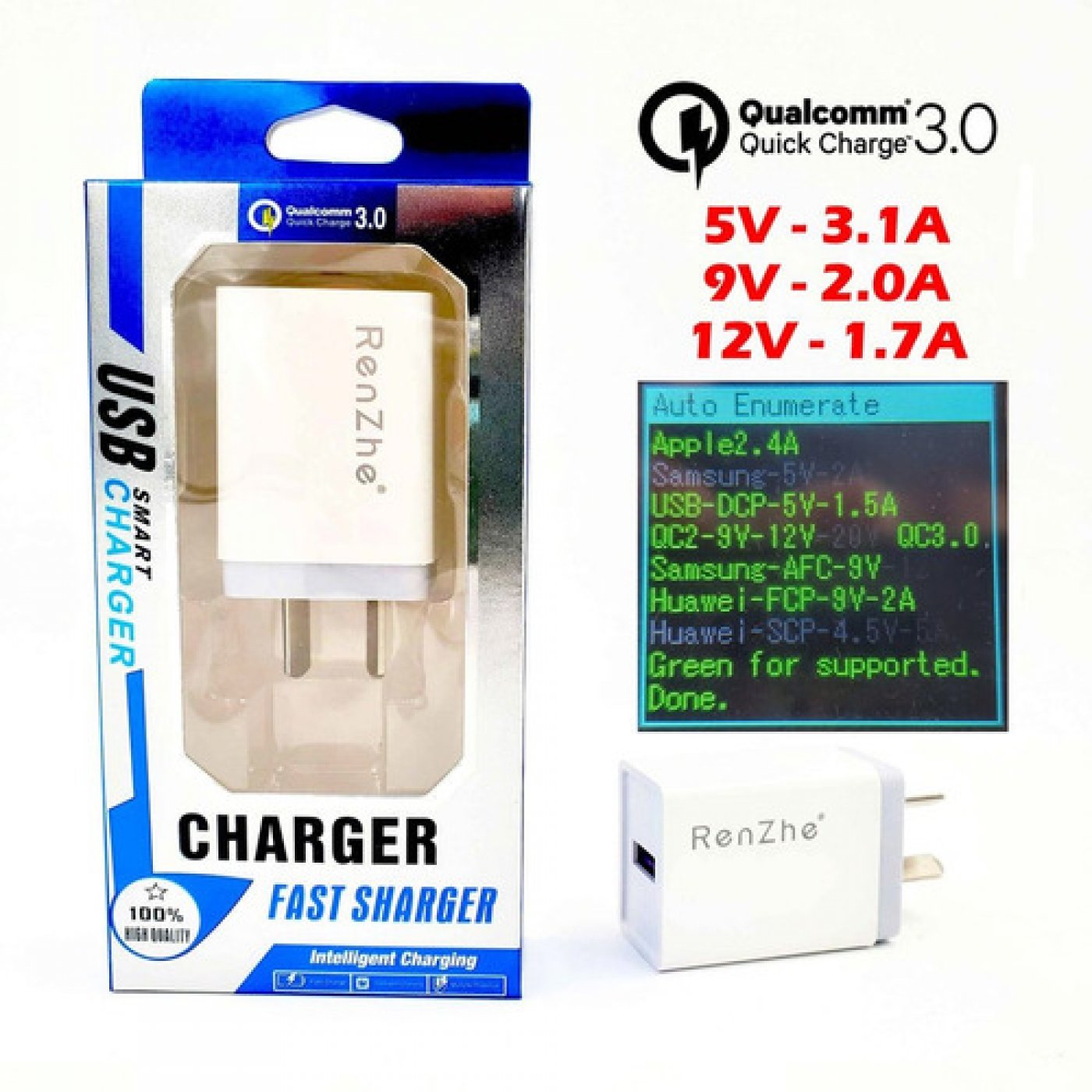 2.1A  REALES - QC3.0/1302