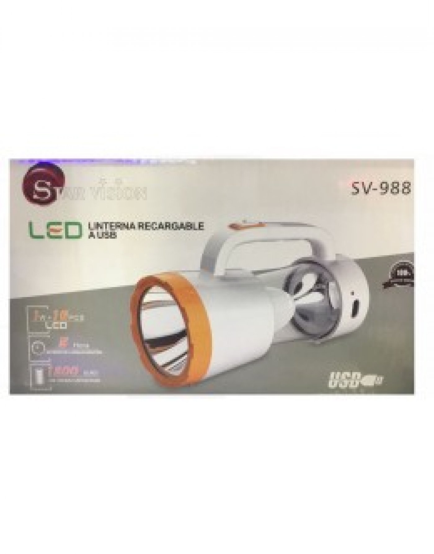 LINTERNA FAROL RECARGABLE